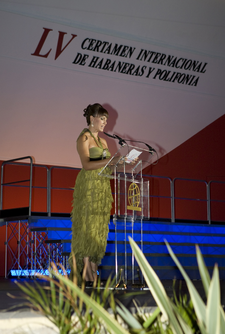Carolina Casado presentado el 55&ordm; Certamen de Habaneras en 2009
